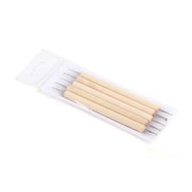Baluue 10pcs Cute Marker Pens Wooden Nail Art Pens Dual-end Dotting Tools for Nail Art Manicure
