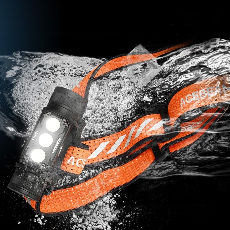 ACEBEAM Adjustable Headlamp Headband with Bracket, Comfortable Elastic Breathable Strap