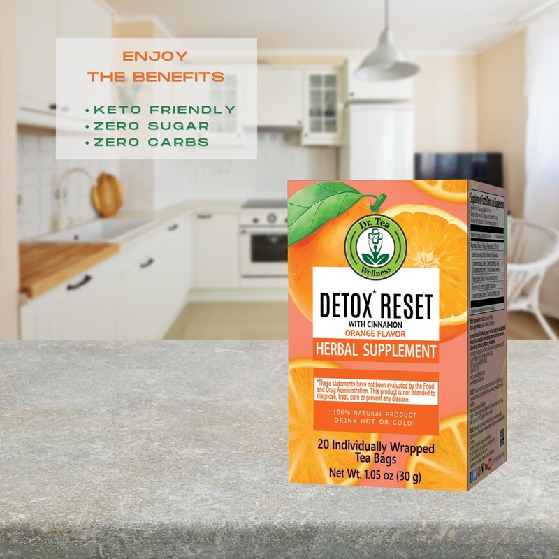 Dr. Tea Detox Reset Tea with Cinnamon - Orange Flavor