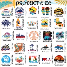 Fabbay 25 Pcs Los Angeles Fridge Magnet Magnetic Refrigerator Stickers Los Angeles California Souvenirs Gifts Refrigerator Magnets for Fridge Laptop Locker Home Decoration Accessories