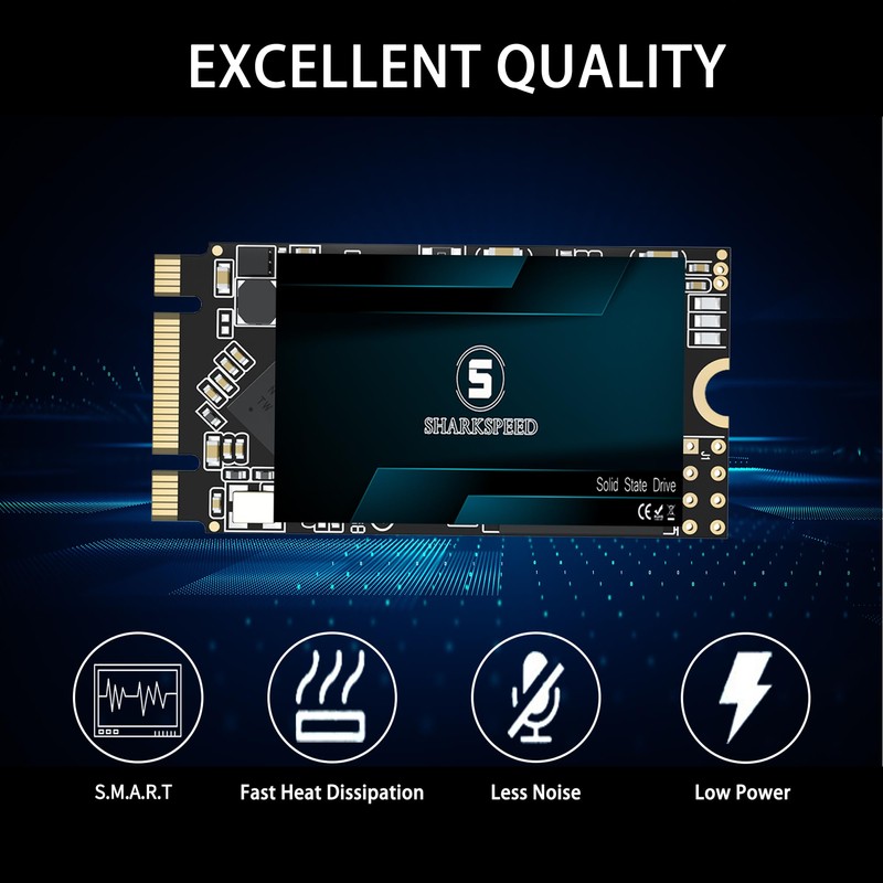 SHARKSPEED SSD 256GB M.2 2242 NGFF 42mm B+M Key SATA