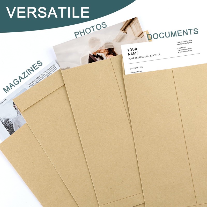 25 Packs 110 x 220 mm Self Seal Pocket Envelopes,