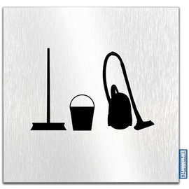 Türschilder24 Aluminium Dibond Door Sign 120 x 120 x 3 mm Cleaning Room 100% Made in Germany