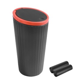 Flaconi Car rubbish bin, car rubbish bin, car bin interior, bin for car, car rubbish bin, drink holder, car rubbish bin, flexible, suitable for cars, vans, boats, caravans (red)