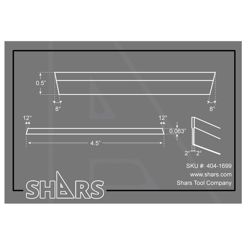 Shars 1/16 x 1/2 x 4-1/2" M42 8% Cobalt P1
