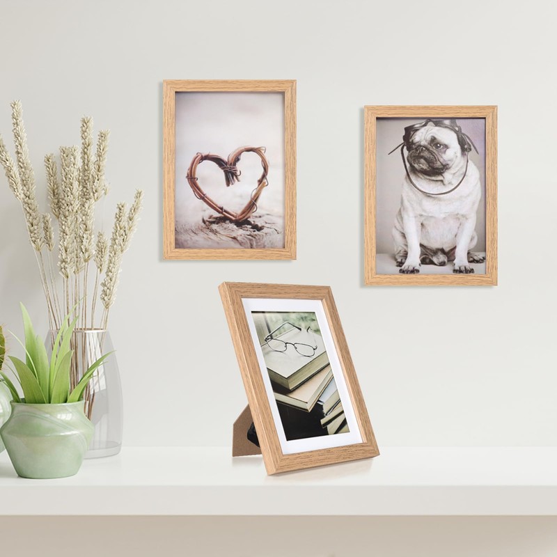 A5/15x21cm Picture Frame Set of 3, Display 10x15cm with Mat