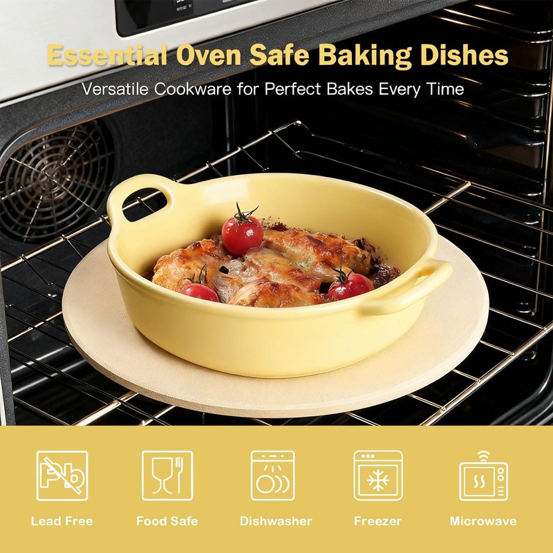 Hot Air Fryer Ceramic Round Baking Tray 18.5 x 16.5