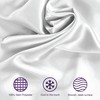 Silky Satin Beauty Bed Pillow Covers, Standard/Queen, White, 2-Pack