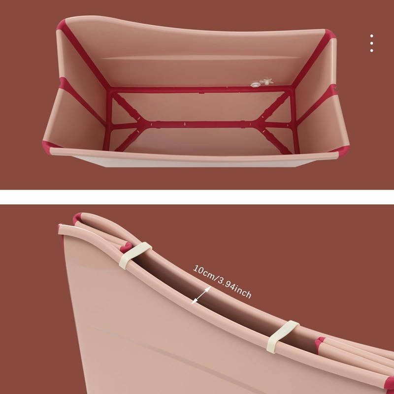 Foldable Bathtub, Portable Folding Bathtub Mini Collapsible Bathtub 22.45gal Capacity