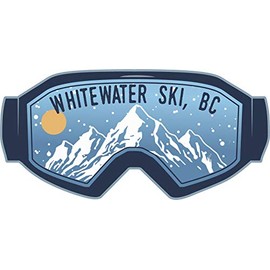Whitewater Ski British Columbia Ski Adventures Souvenir Approximately 5 x 2.5-Inch Fridge Magnet Goggle Design