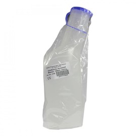 Urine Bottle Plastic Man 1 L with Closure Milky Pack of 1