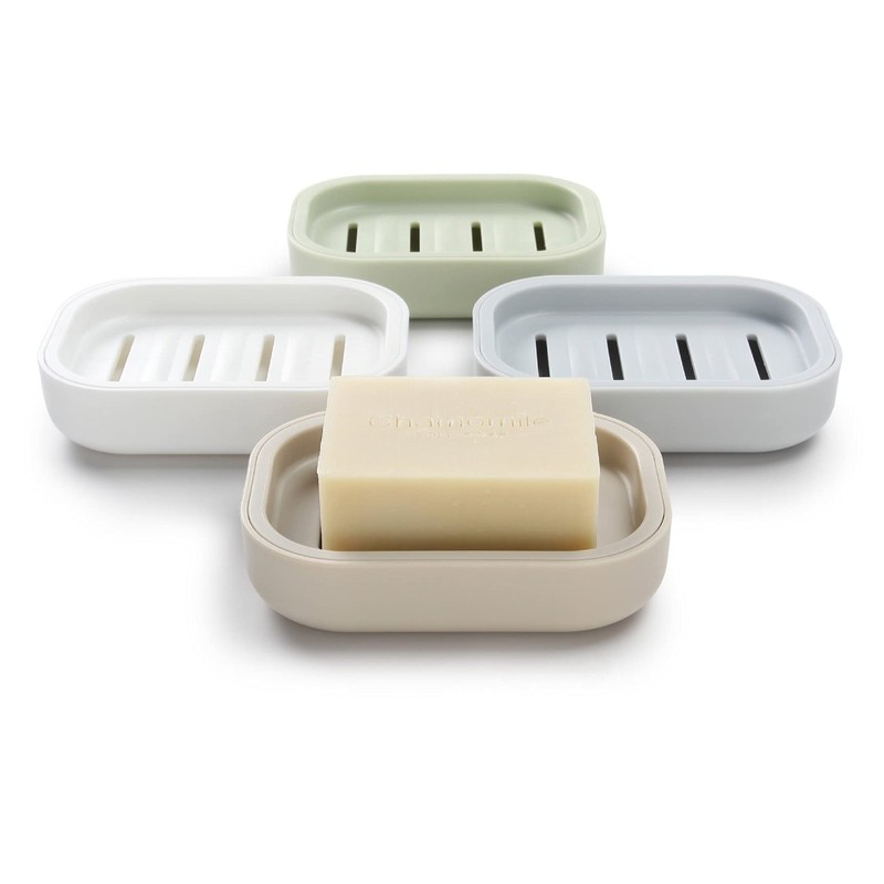 UVIVIU Plastic Soap Dish with Drainage,Soap Dishes Holder for Bathroom