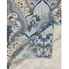 Decorative Blue & Silver Grey Gray Boho Fabric Shower Curtain,