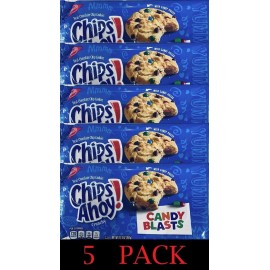 Nabisco 5x NABISCO Chips Ahoy! CANDY BLASTS ORIGINAL Chocolate Chip Cookies 12.4 oz 5 PK