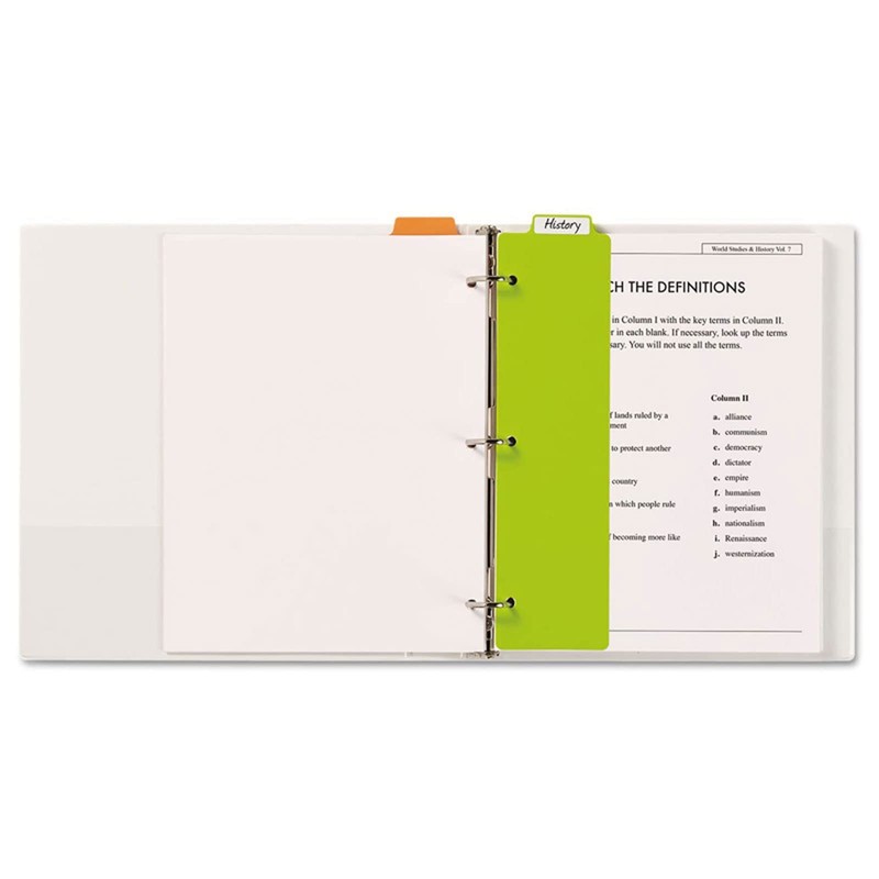 Spiral Snap in Bookmark,Dividers for 3 Ring Binders,Page Protectors Notebooks
