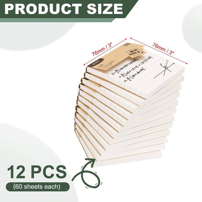 M&G Sticky Notes 3 x 3 Inch, 12pcs Note Pads