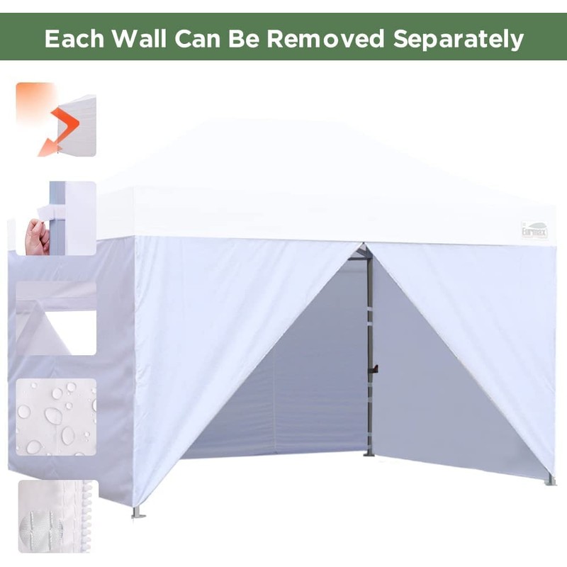 Eurmax USA Full Zippered Walls for 8x8 Easy Pop Up