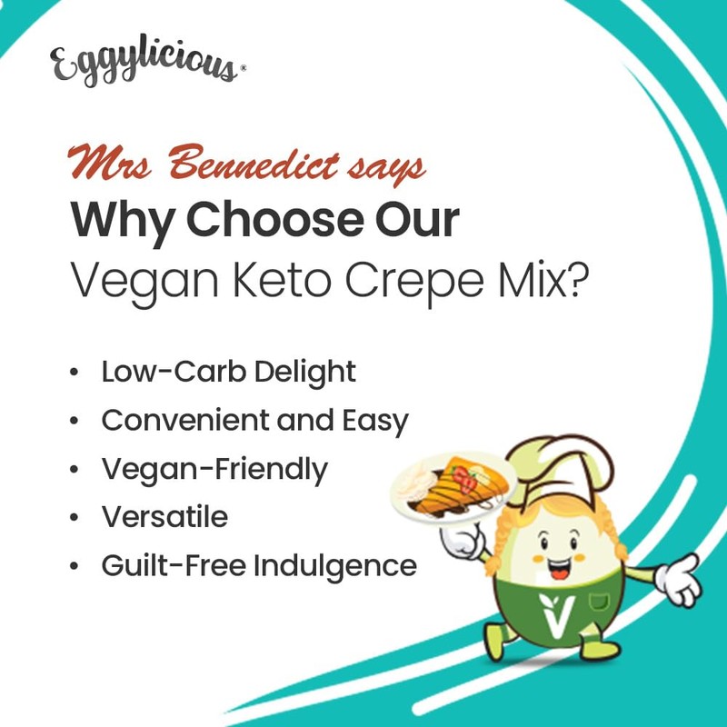 Eggylicious Vegan Keto Crepe Mix | Low Carb Crepe Mix