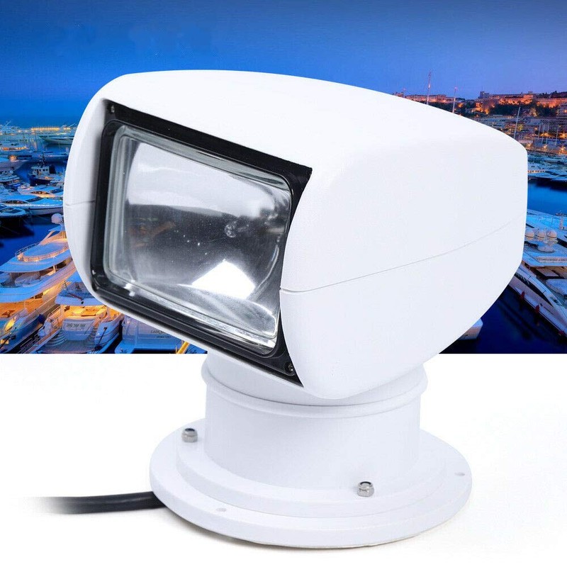 YIYIBYUS Marine Spotlight Searchlight, Portable 100W 12V Marine Remote Control