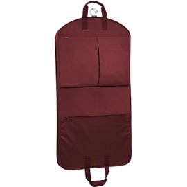WallyBags Deluxe Extra Capacity Travel Garment Bag with Two Accessory, Merlot, 45-inch