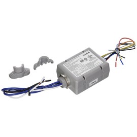 Leviton 20-Amp Super Duty Power Pack for Occupancy Sensors, Basic with Auto-On, Manual-On, Local Switch and Photocell Inputs, OPP20-RD4, Gray