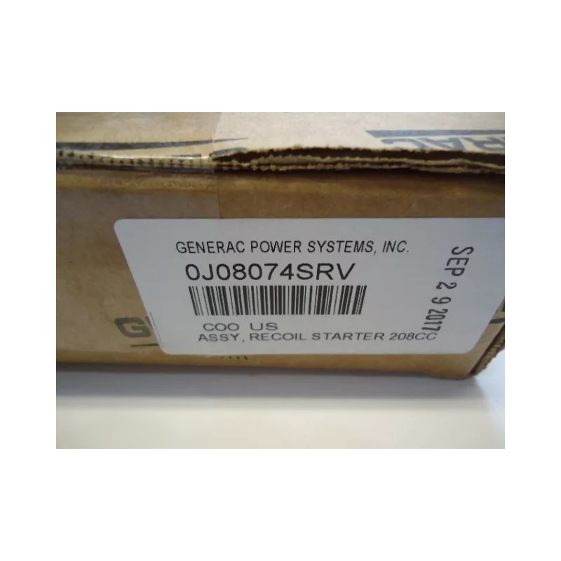Generac OEM Genuine Generac 0J08074SRV Recoil Starter Assembly For 208cc