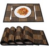 Bamboo Placemats for Dining Table, Placemats Set of 4,Stain-Resistant,Heat-Resistant Place