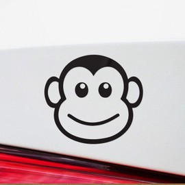 ANGDEST Monkey FACE (Pink) (Set of 2) Premium Waterproof Vinyl Decal Stickers for Laptop Phone Accessory Helmet Car Window Bumper Mug Tuber Cup Door Wall Decoration