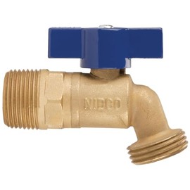 NIBCO Fig No QT56X, 1/2 in. Brass Hose Bibb, Quarter Turn, Solder