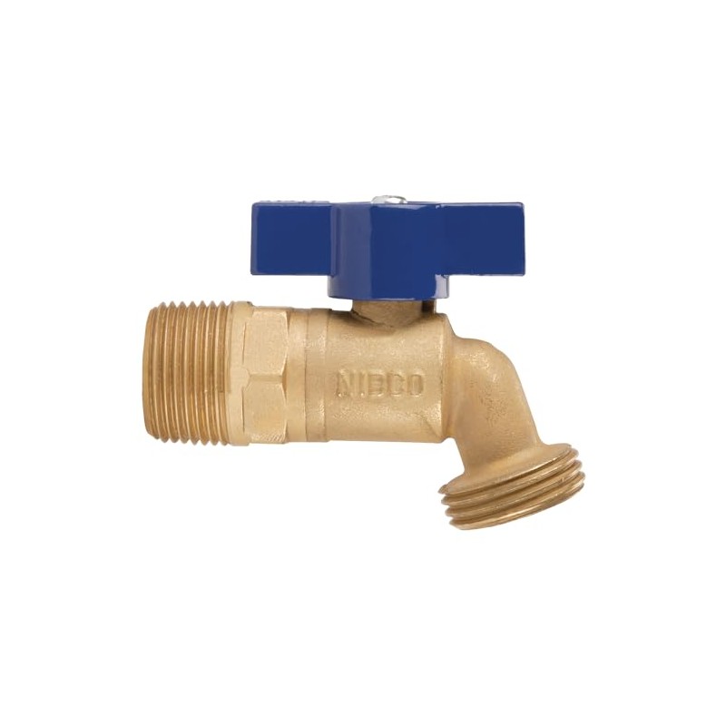 NIBCO Fig No QT56X, 1/2 in. Brass Hose Bibb, Quarter