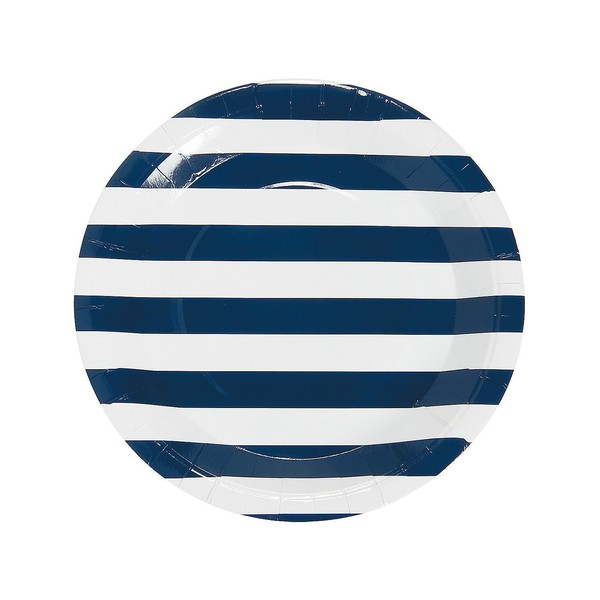 NAUTICAL DINNER PLATES (25PC) - Party Supplies - 25 Pieces