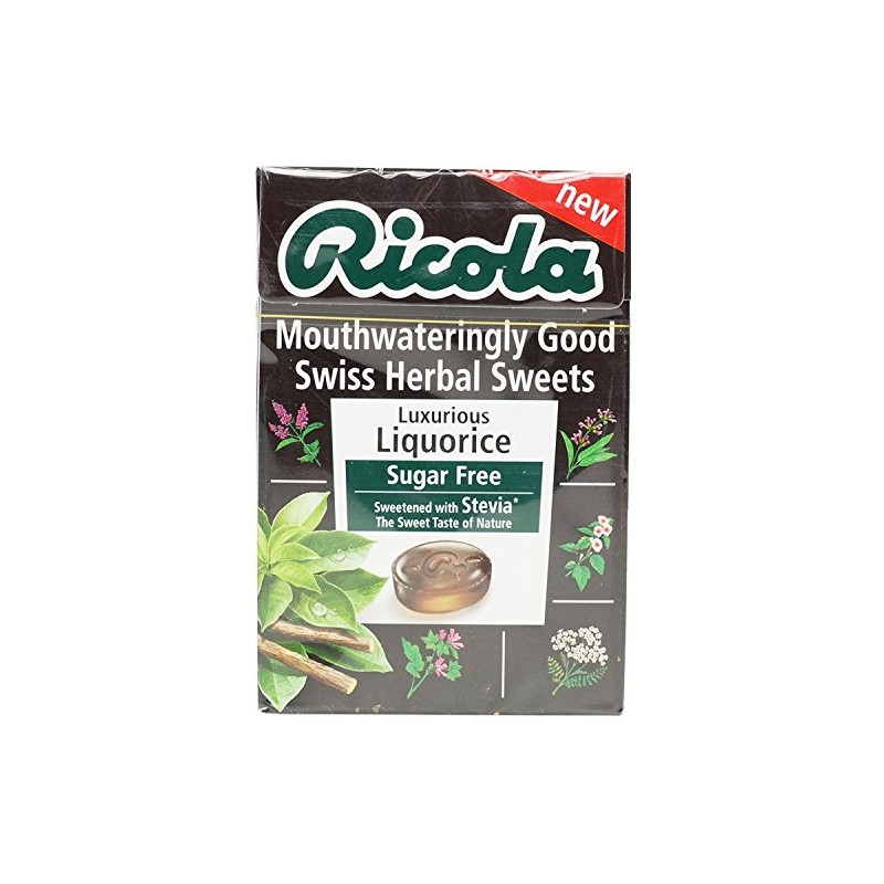 Ricola Box - Liquorice With Stevia 45g (PACK OF 8)