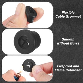 M METERXITY Pack of 8 Rubber Grommets for Cable (12mm) for Table Feed-Through