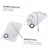 Baluue 2 Stainless Steel Makeup Spatulas Shimmer Coverage Foundation Palette