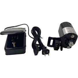 Home Sewing Machine Motor 110VAC 100W Power with Foot Pedal, Motor Belt, Bracket, Bolts, and Carbon Brush