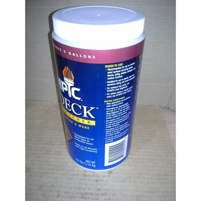 olympic 2.5 Pounds Oxy Deck Deck Cleaner -Siding-Wood Brightener. NOS