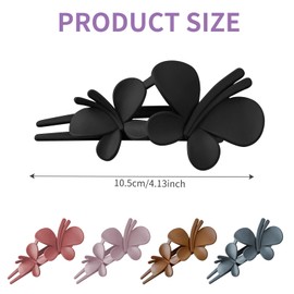 Pack Of 5 Duck Beak Hair Clip, Hair Pins For Women, Butterfly Hair Clips, Matte Duckbill Hairpins, Women'S High Ponytail Hairpins, Butterfly Hair Claw Clips, Hair Accessories Hair Clips For Fine Hair