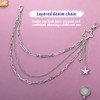 Star Pants Chain Sliver Goth Jeans Chain Layered Metal Punk