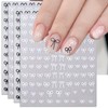 IDDFEVE Bow Nail Art Stickers - White Black Mini Bow