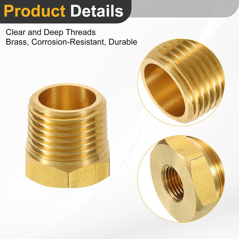 QUARKZMAN Pack of 2 1/2 BSPT Male x 1/8 NPT