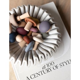 LYTL Mushroom Toy Set - Interchangeable Wood & Silicone Montessori Toy for Toddlers - Promotes Imagination, Fine Motor Skills & Developmental Growth in Children