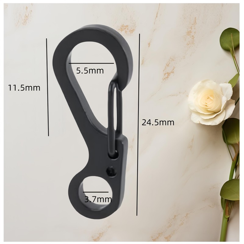 Ai-OUMLEEF 20 PCS Mini Alloy Carabiner Clip Keychain, Mini Spring
