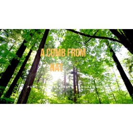 Onedor Handmade 100% Natural Green Sandalwood Detangler Wooden Wide Tooth Combs