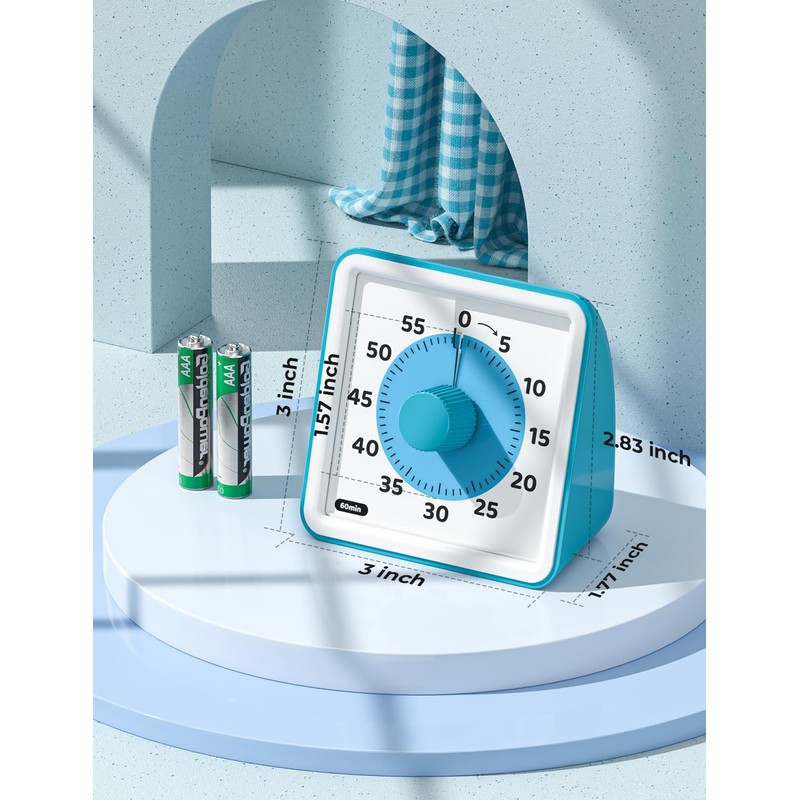 LIORQUE Visual Timer for Kids, 60-Minute Countdown Timers for Classroom