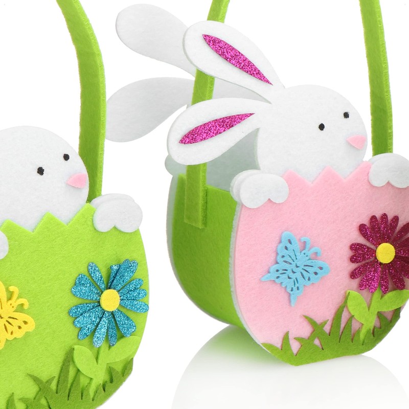 com-four® Felt Easter Basket for Filling - Felt Bag Easter