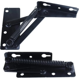 Unbranded Bench Seat Lifting Bracket with 80-Degree Black Spring Hinge