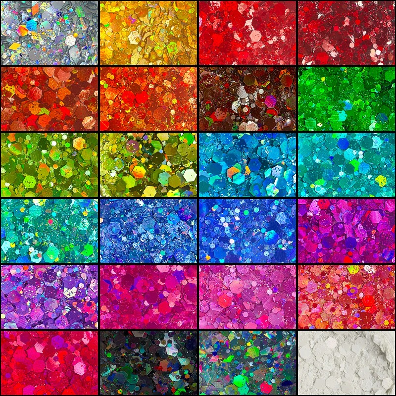 s Cost 24 Pcs 2ozJar Glitter Sparkly Chunky Glitter for