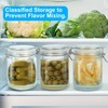 Furwarmy Glass Pickle Jar with Strainer, 25oz Pickle Container with