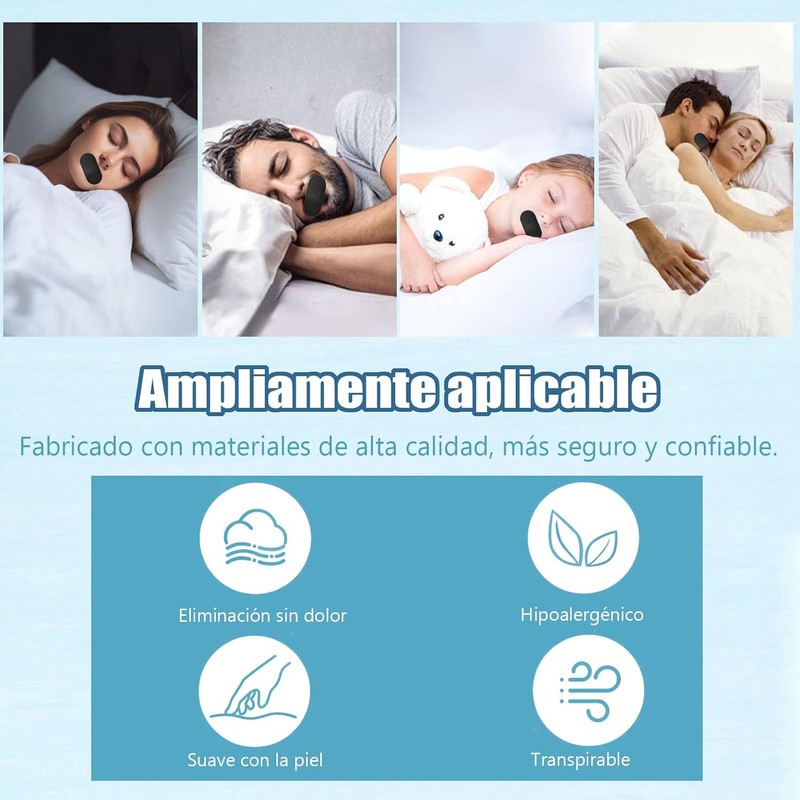 Cinta Antirronquidos Bucal para Dormir – Pack 30 Tiras Suaves