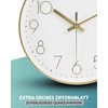 LATENO - Wall Clock for Standing or Hanging - Gold
